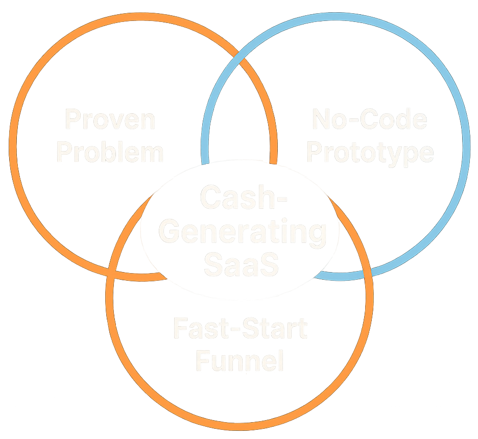 60-Min SaaS Framework - Proven Problem, No-Code Prototype, Fast-Start Funnel creating Cash Generating SaaS